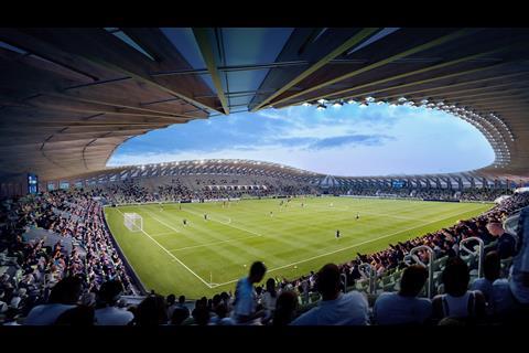 Interior of the proposed Forest Green Rovers stadium
